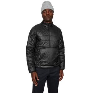 Hill City Reversible Puffer Half Zip Black Primaloft No Hood Black